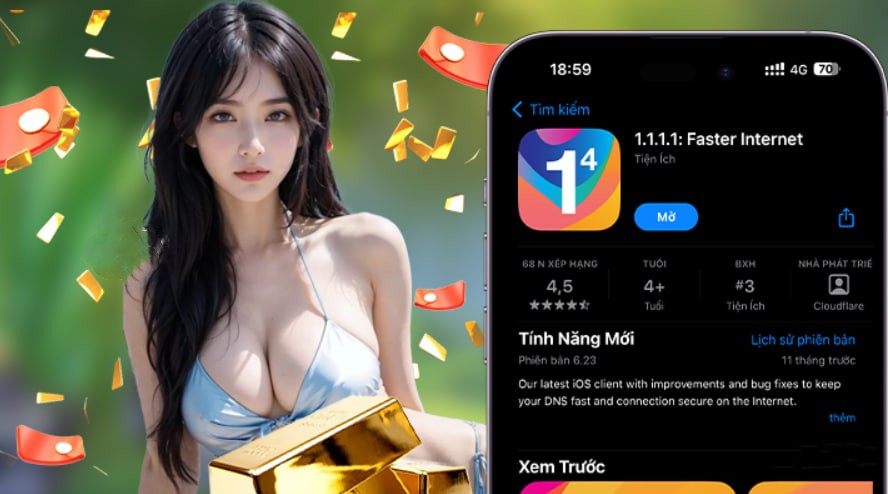 Hình ảnh quảng cáo của mwc77 hiển thị nền tảng và các lợi ích